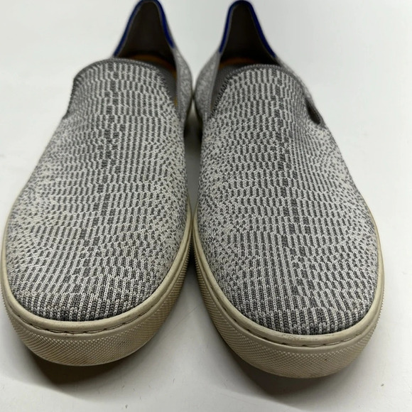 Rothy’s The Original Slip On Sneaker Shoes White Gray Opal Python Snake 9.5 - Picture 2 of 10